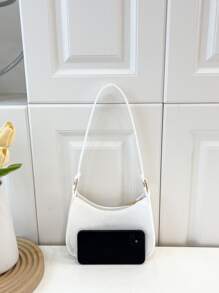 Bolso de hombro minimalista mini blanco - Blanco - Ver 5