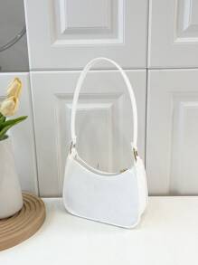 Bolso de hombro minimalista mini blanco - Blanco - Ver 6