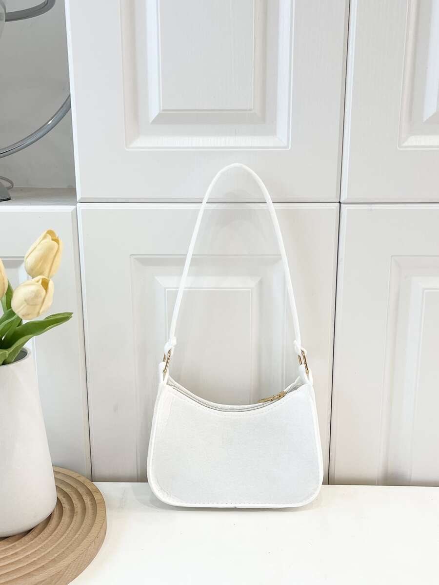 Bolso de hombro minimalista mini blanco - Blanco - Ver 1
