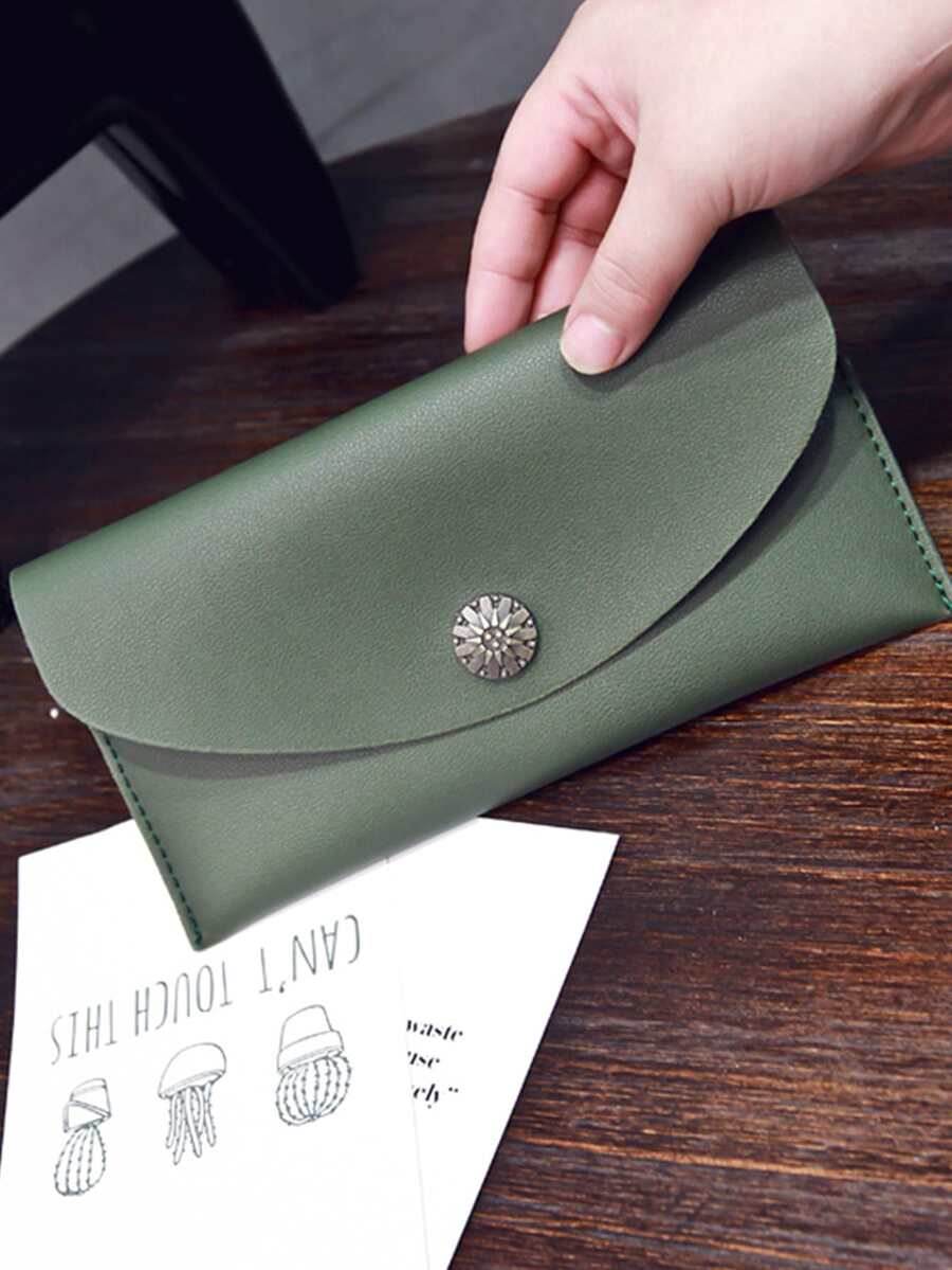 Women's Long Ultra-thin Wallet - Green - View 1