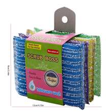 1入組家用的廚房鍋洗滌器帶厚&耐用無划痕百潔布適用於洗碗 - 彩色 - 查看 4