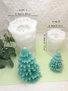 松树香味蜡烛，慕斯硅胶模具，DIY树脂硅胶装饰 - 白色 - 查看 2