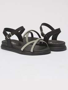 Kids Flat Sandals - màu đen - Xem 2