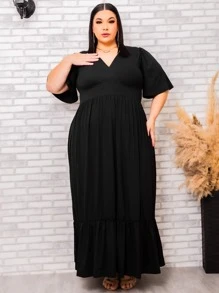 Plus Size Dresses - 黑色 - 查看 2