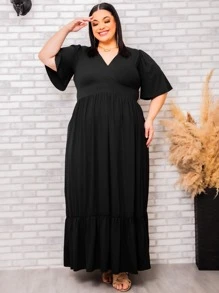 Plus Size Dresses - 黑色 - 查看 4