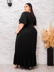 Plus Size Dresses - 黑色 - 查看 3