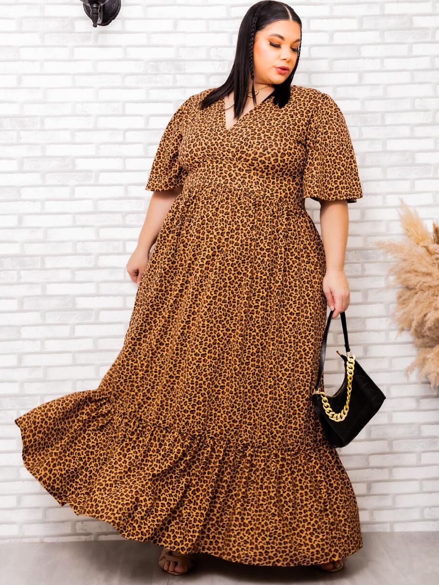 Plus Size Dresses - Marrón Mocha - Ver 1