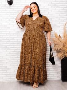 Plus Size Dresses - Marrón Mocha - Ver 2