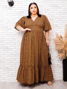 Plus Size Dresses - Marrón Mocha - Ver 4