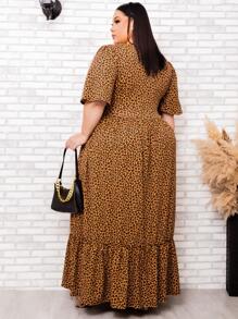 Plus Size Dresses - Marrón Mocha - Ver 3