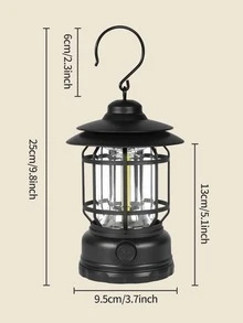 圓黑色戶外露營燈籠