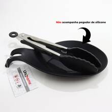 Descanso De Talheres Preto Silicone - Preto - Visão 3