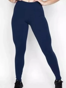 Women Leggings - Màu xanh hải quân - Xem 2