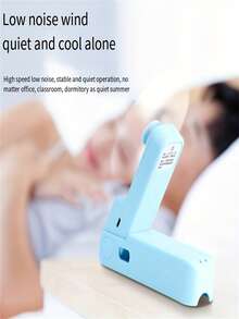 1入組口袋可折疊手持電動扇,可充電&便攜式迷你扇帶USB - 彩色 - 查看 4