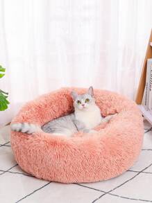 1pc Comfortable & Warm Pet Cushion For Small/medium Cats & Dogs, Suitable For Pet Sleeping And Resting - Pink - View 2