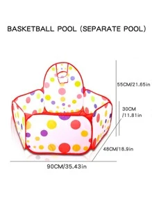 0.9米兒童籃球泳池玩具（不包括球）室內外遊樂設備球池，適合像兔子、倉鼠、貓狗等寵物。是聖誕節、感恩節和生日禮物的完美選擇 - 彩色 - 查看 2