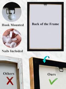 Đen Và Trắng Thú vật Con khỉ In tranh sơn dầu Phòng tắm Phòng vệ sinh Treo tranh Với khung , 1 Miếng - nhiều màu - Xem 4