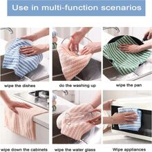 5/10/20Pcs/Set Color Random Micro Fiber Cleaning Cloth Rags Water Absorption Non-Stick Oil Washing Kitchen Towel Household Tools Cleaning Wiping Tools,Garden Tools