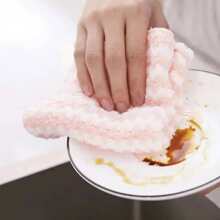 5/10/20Pcs/Set Color Random Micro Fiber Cleaning Cloth Rags Water Absorption Non-Stick Oil Washing Kitchen Towel Household Tools Cleaning Wiping Tools,Garden Tools