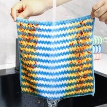 5/10/20Pcs/Set Color Random Micro Fiber Cleaning Cloth Rags Water Absorption Non-Stick Oil Washing Kitchen Towel Household Tools Cleaning Wiping Tools,Garden Tools