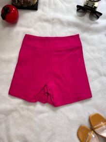 Women Shorts - 玫紅色 - 查看 2