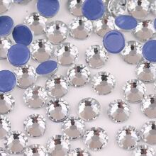 DMC Round SS6- SS50 2mm-10mm Clear And Crystal AB High Quality Hotfix Stones Hot Fix Rhinestone Glitter Flatback Crystal Strass Iron On Rhinestones For Garment Sewing & Fabric Dress Bag Shoes Decorations