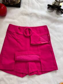 Women Shorts - 玫紅色 - 查看 3