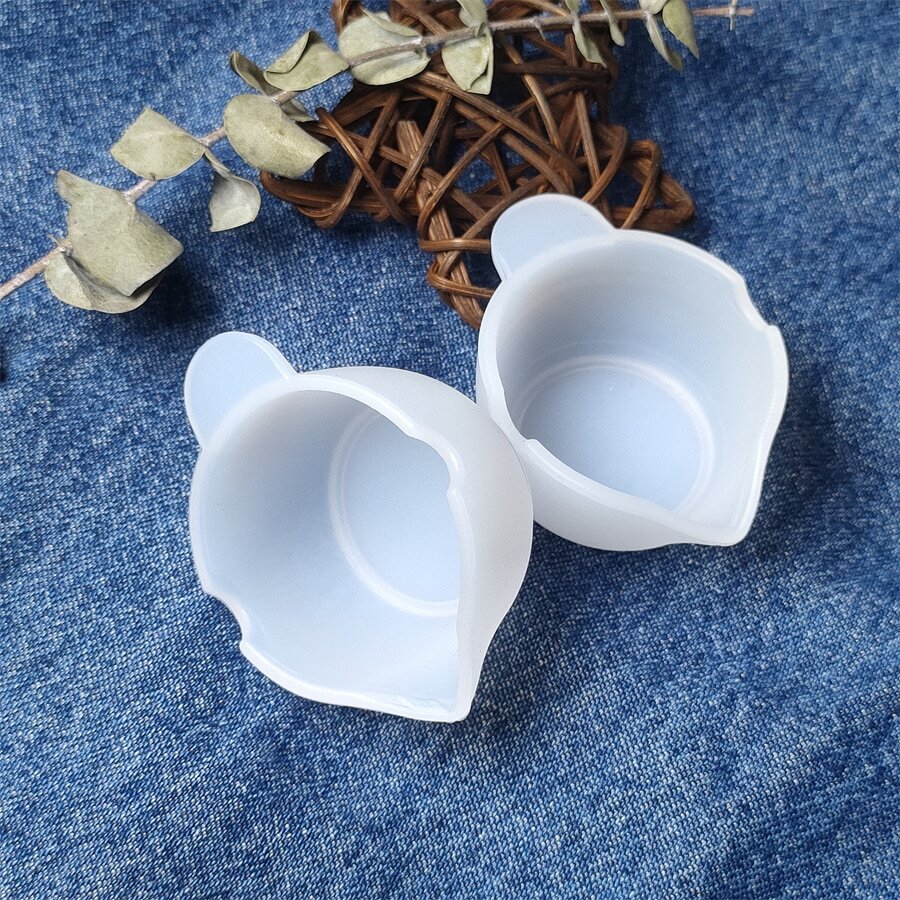 2入組手工製作首飾類DIY水晶膠水樹脂矽膠杯子&適用於混合和調整膠黏劑 - 無色 - 查看 1