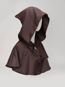 Brown Tie-Up Fashion Cape Perfect For Dressing Up In Parties Halloween - Brown - View 1