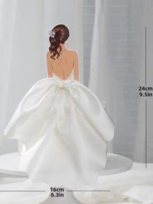 1pc Goddess Silhouette Soft Tulle Skirt Birthday Cake Topper Decoration Insert Card,Christmas