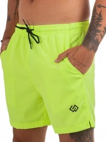 Men Beach Shorts - màu xanh lá - Xem 1