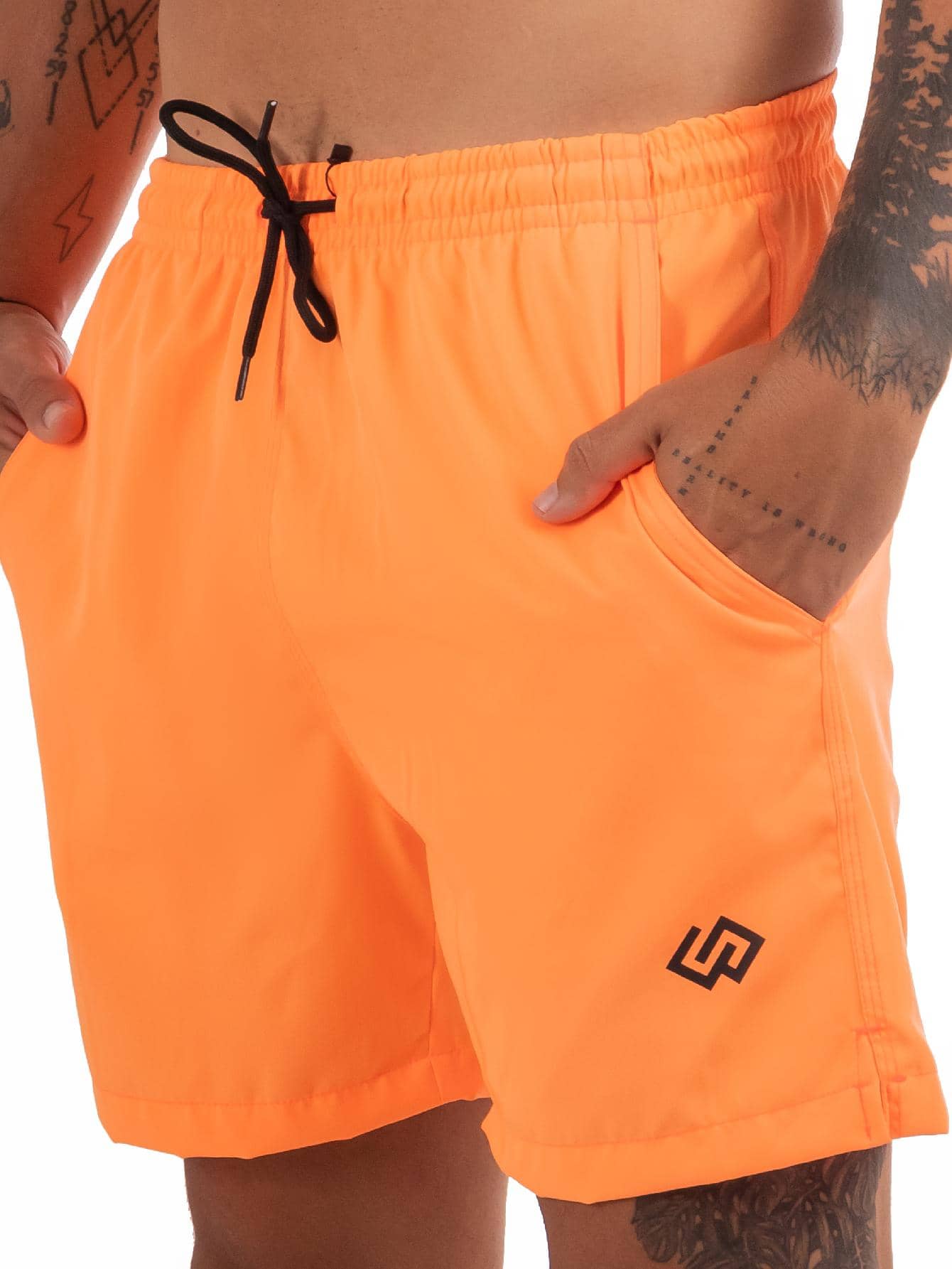 Men Beach Shorts - 橘色 - 查看 1