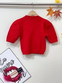 Women Knit Tops - Đỏ - Xem 2