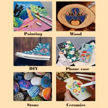 12/48Colors Acrylic Markers, Painting Tools Set, Perfect For Decoration, Random Colors - Multicolor - View 8