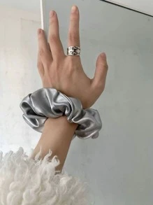 Phụ Nữ Rắn Scrunchie - Bạc - Xem 5
