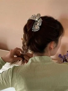 Phụ Nữ Rắn Scrunchie - Bạc - Xem 6