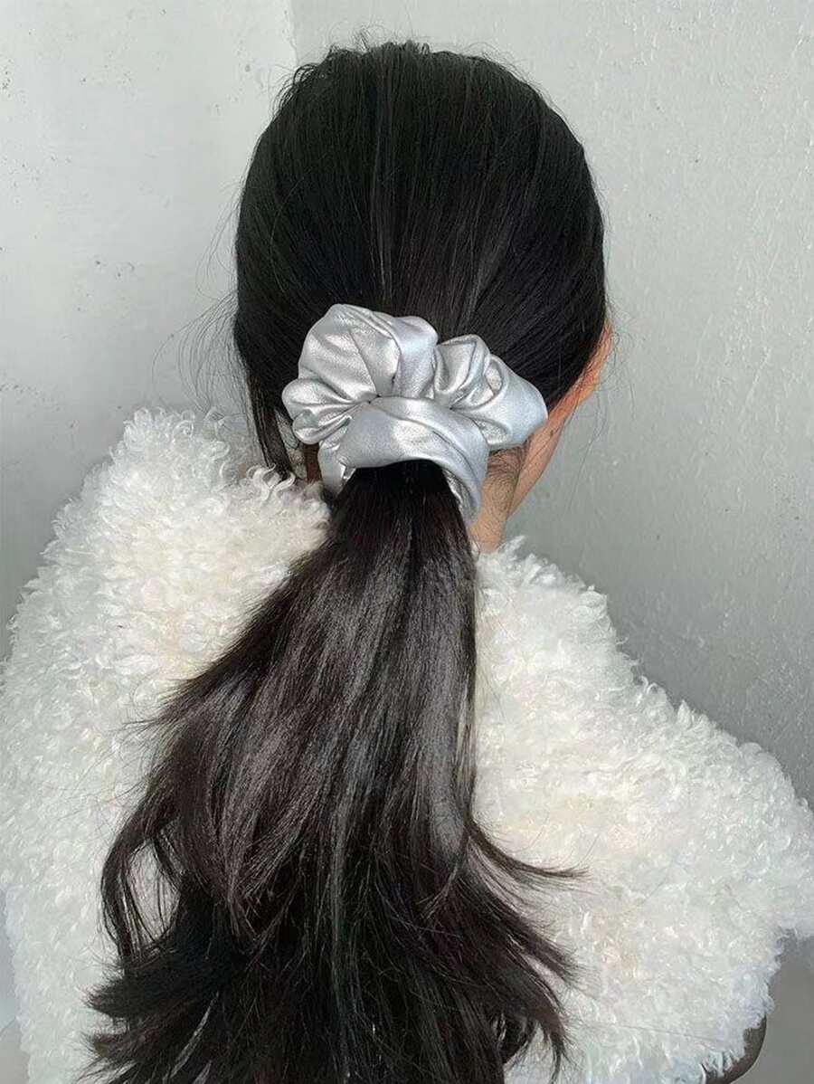 Phụ Nữ Rắn Scrunchie - Bạc - Xem 1