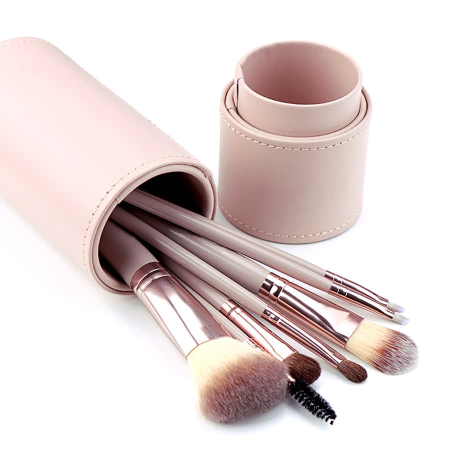 7pcs Beige Makeup Brush Set, Beauty Tools,Brush Set,Makeup Brush Kit,Make Up Brush Set,Make Up Set Complete,Makeup Brush Set,Complete Makeup Kit,Brush Kit,Brushes Makeup Set,Makeup Gift Set,Set - Beige - View 1