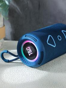 T&G TG656 Colorful Light Cylinder Gift Powerful Super Bass Bluetooth Speaker, Outdoor Sports Subwoofer Portable Audio, Support TF Card & USB, Audio Output - Blue - View 5