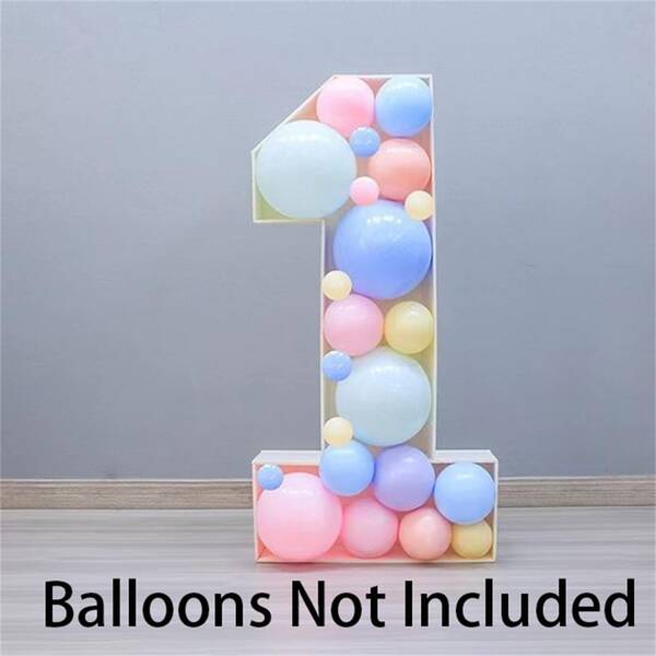 100cm 3d Kt Digital Balloon Box Frame With Balloons For Birthday Party