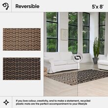Plastic Waterproof Outdoor Rugs For Waterproof, Outdoor Patio Rug Waterproof,RV Outdoor Rugs For Camping,Outdoor Deck Carpet Waterproof,Indoor Outdoor - arrowbrown - View 3
