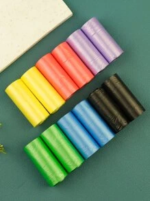 12入組/套彩色素色寵物垃圾袋適用於小狗,衛生清潔工具 - 彩色 - 查看 1