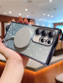 1 Ốp lưng điện thoại sạc không dây từ tính MagSafe họa tiết da báo lấp lánh ombre, Ốp bảo vệ chống sốc tương thích với Galaxy S24 Ultra/S23 Ultra/S22 Ultra/S21 Ultra/S20 FE, IPhone 15 Pro Max/14 Pro Max/13 Pro Max/12 Pro Max/11 - Nhiều màu - Xem 4