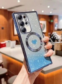 1 Ốp lưng điện thoại sạc không dây từ tính MagSafe họa tiết da báo lấp lánh ombre, Ốp bảo vệ chống sốc tương thích với Galaxy S24 Ultra/S23 Ultra/S22 Ultra/S21 Ultra/S20 FE, IPhone 15 Pro Max/14 Pro Max/13 Pro Max/12 Pro Max/11 - Nhiều màu - Xem 2