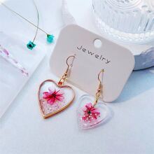 1入組幾何樣式矽膠模具DIY首飾製作,8帶心形吊墜和耳飾 - 白色 - 查看 2