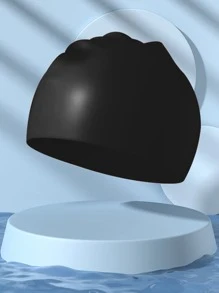 6pcs Solid Swimming Cap & Swimming Goggles With Case & Nose Clip & Earplug & Storage Bag, Beach Essentials, Beach Accessories, Pool Float - Black - View 2