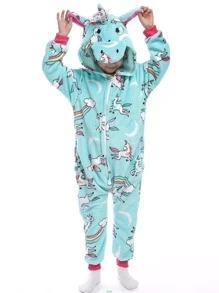 Tween Girls Jumpsuits - Green - View 2