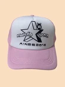 Graffiti Cap & Trucker Hat For Truck Drivers, Breathable Mesh Cap Street