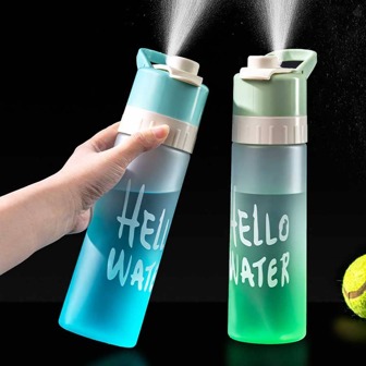 650Ml Water Bottle Outdoor Sport Fitness Water Cup Large Capacity Spray Bottle Bpa Free Drinkware Travel Bottles