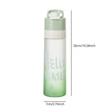 650ML水瓶戶外運動健身水杯大容量噴瓶不含雙酚A飲具旅行瓶子 - 綠色 - 查看 3